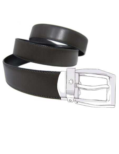 Cinturón Reversible de Piel de Becerro Liso para Hebillas MONTBLANC