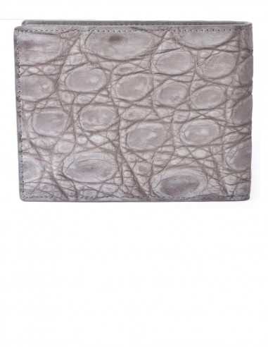 Men's Horizontal Nubuck Alligator BiFold Wallet Back View