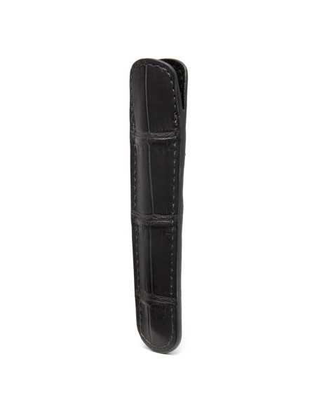 Estuche de Cuero de Cocodrilo para Bolígrafos, Lápices y Roller Montblanc
