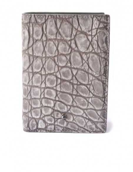 Men's Vertical Nubuck Alligator Wallet