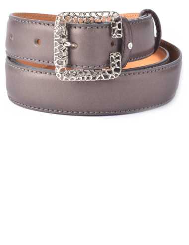 Cintura Donna in Pelle Liscia Pieno Fiore Box -...