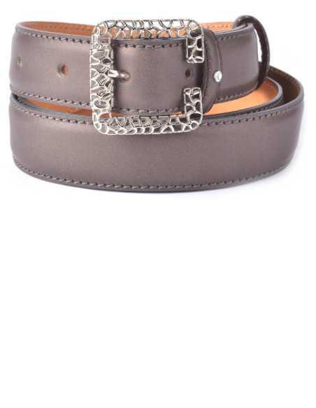 Cintura Donna in Pelle Liscia Pieno Fiore Box - Eleganza e Qualità Artigianale, Personalizzabile Colore e Taglia