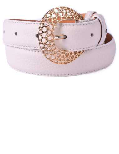 WHITE Women’s Printed Calf Leather Belt