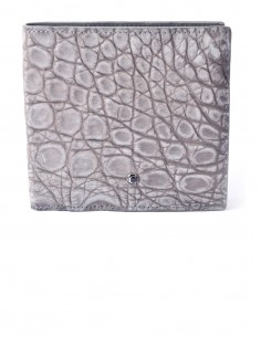 Men's Square Nubuck Alligator Wallet
