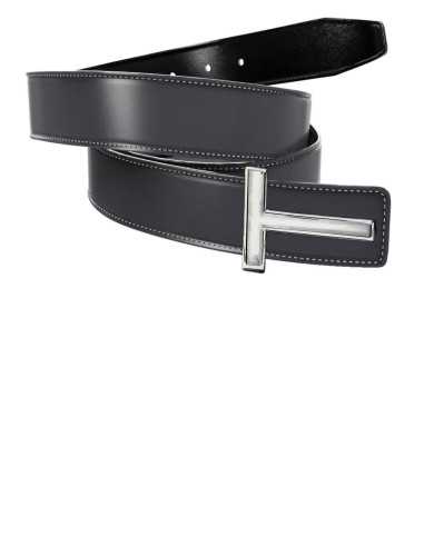Wende-Gürtel aus Glattem Leder für T-Schnallen...