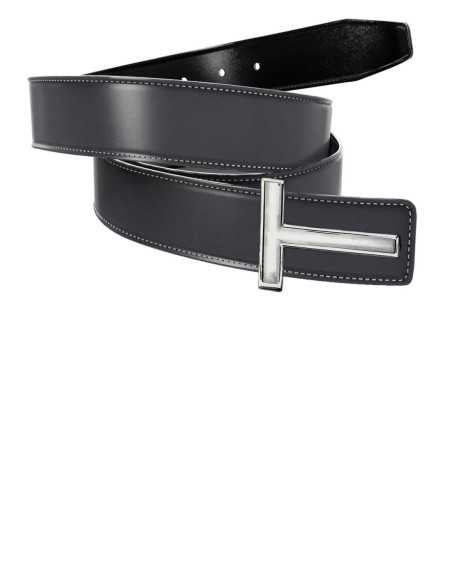 Cinturón Reversible de Piel Lisa para Hebillas T de TOM FORD