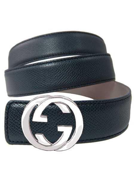 Cintura di Ricambio in Pelle STAMPATA per fibbie GUCCI Doppia G