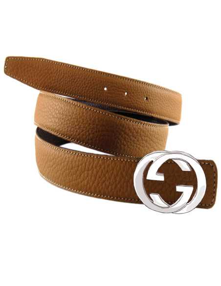 Cintura di Ricambio in Pelle STAMPATA per fibbie GUCCI Doppia G