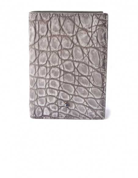 Men's Nubuck Alligator Compact Wallet
