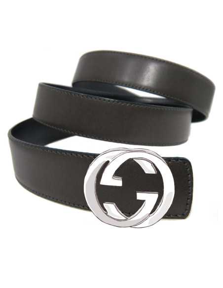 Correa de reemplazo de cuero liso para hebillas GUCCI Double G