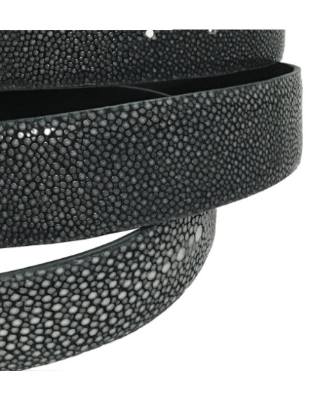 Ceinture en Cuir de Raie Galuchat Lustrée pour Boucles GUCCI Double G