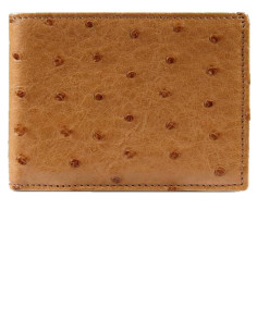 Men's Ostrich Leather Horizontal Wallet