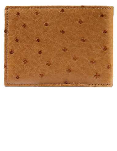 Herrenportemonnaie aus Straußleder Horizontales...