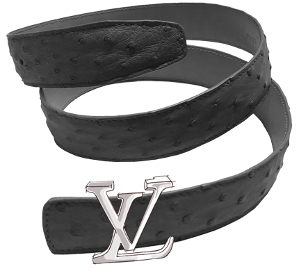Louis Vuitton Ostrich leather Belt Strap