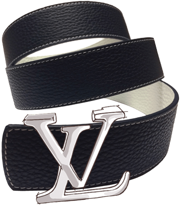 Louis Vuitton Textured Calfskin Belt Strap