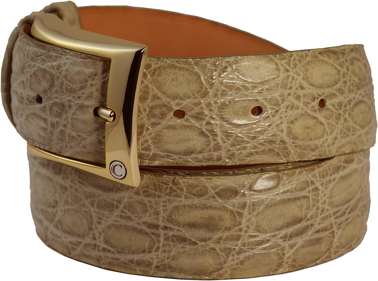 handcrafted alligator belt for large sizes