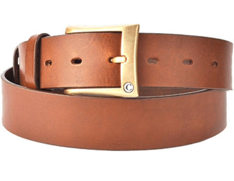 Men's Thick Raw Buff Leather Belt