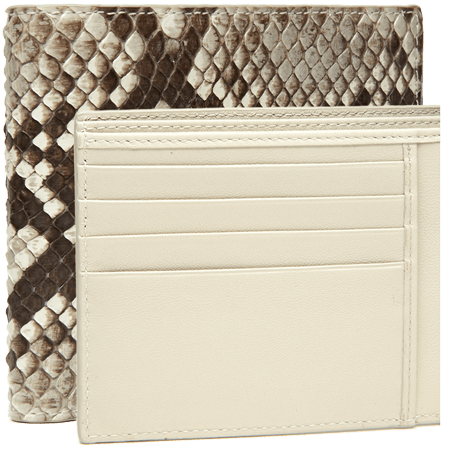 Snakeskin Python leather men's square wallet